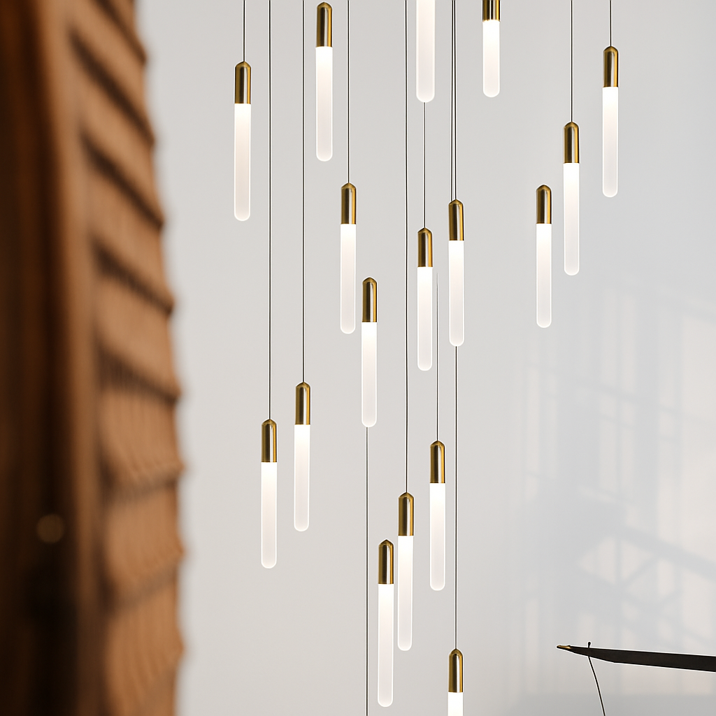 Lustre LED Doré Minimaliste CAMPEGGI