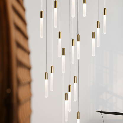 Lustre LED Doré Minimaliste CAMPEGGI