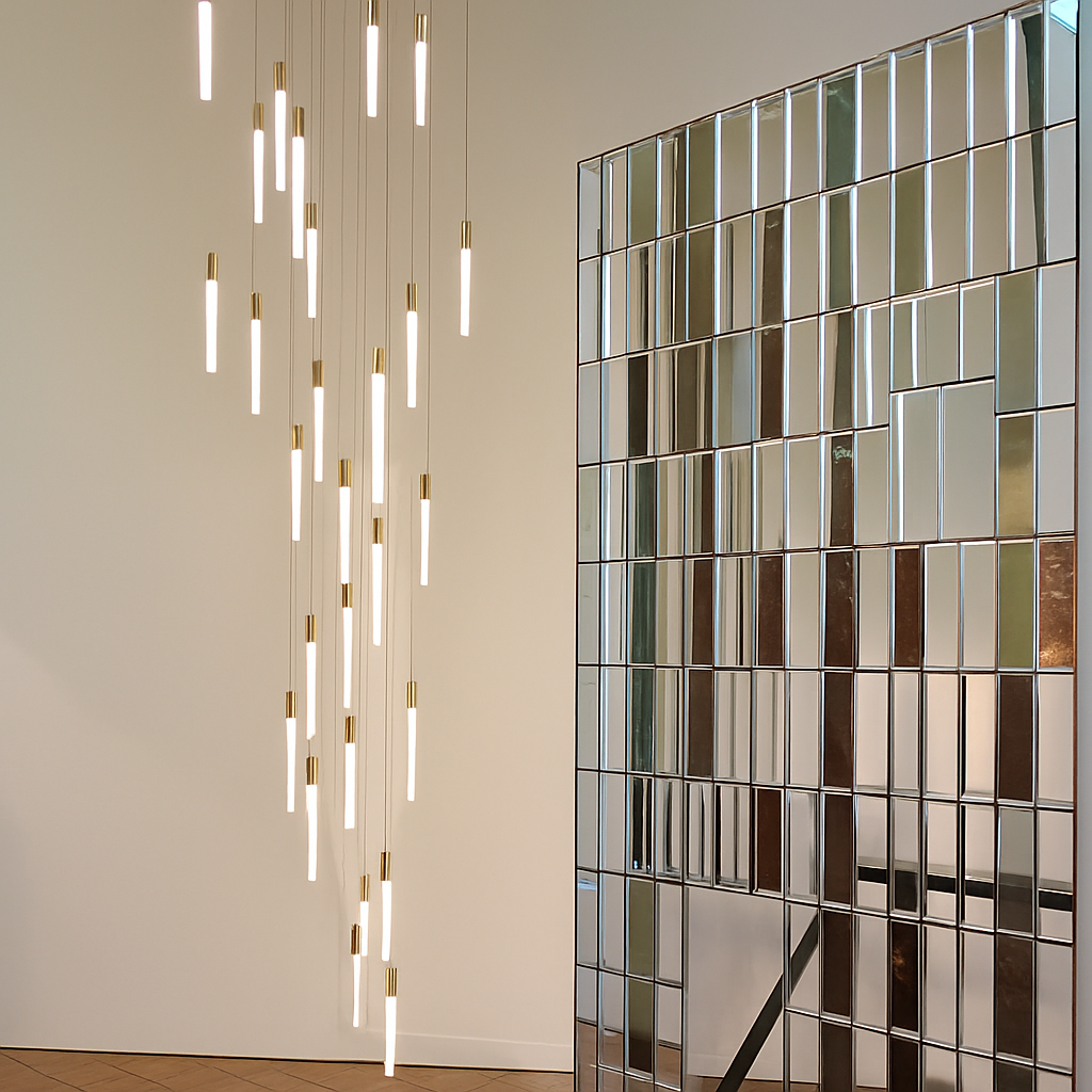 Lustre LED Doré Minimaliste CAMPEGGI