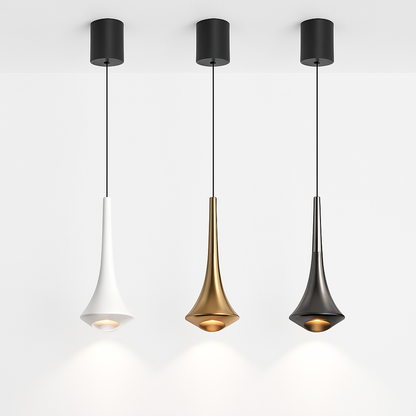 Lustre LED Nordique Design Nickel Brossé