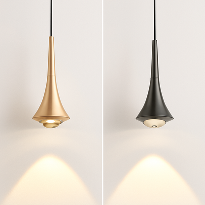Lustre LED Nordique Design Nickel Brossé
