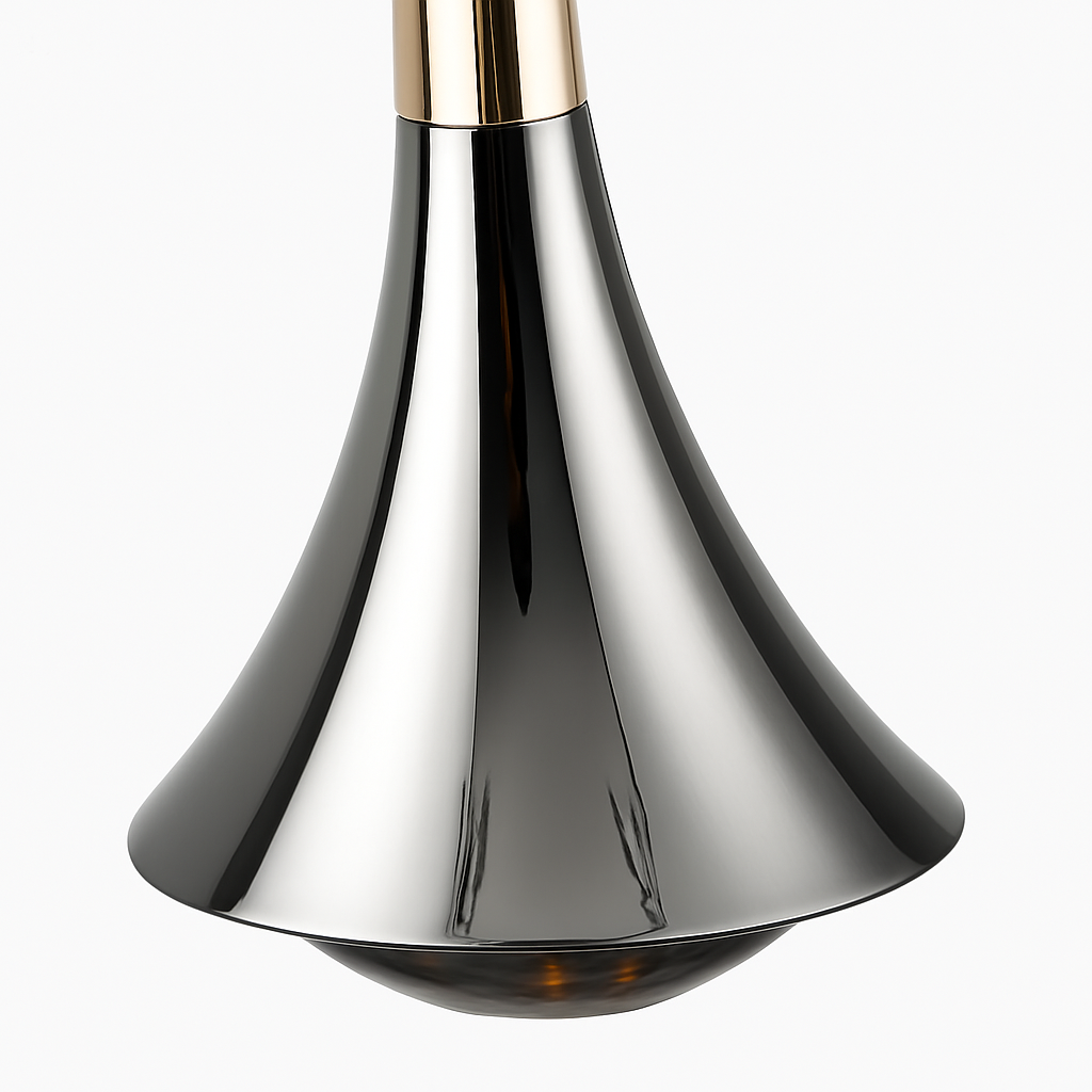 Lustre LED Nordique Design Nickel Brossé