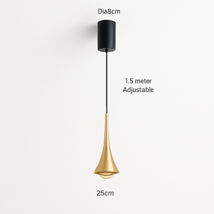 Lustre LED Nordique Design Nickel Brossé