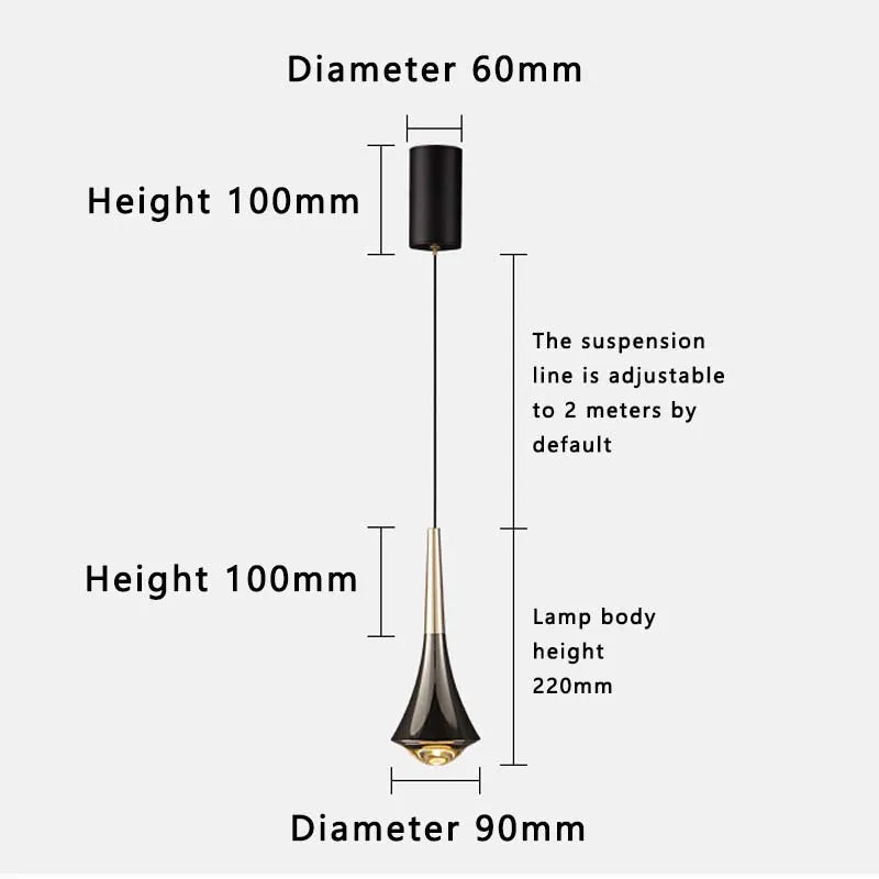 Lustre LED Moderne Réglable Brangdy