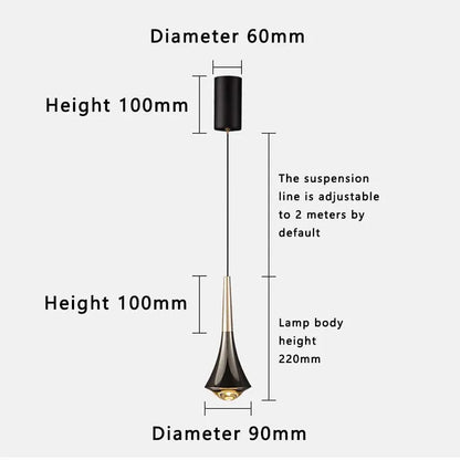 Lustre LED Moderne Réglable Brangdy