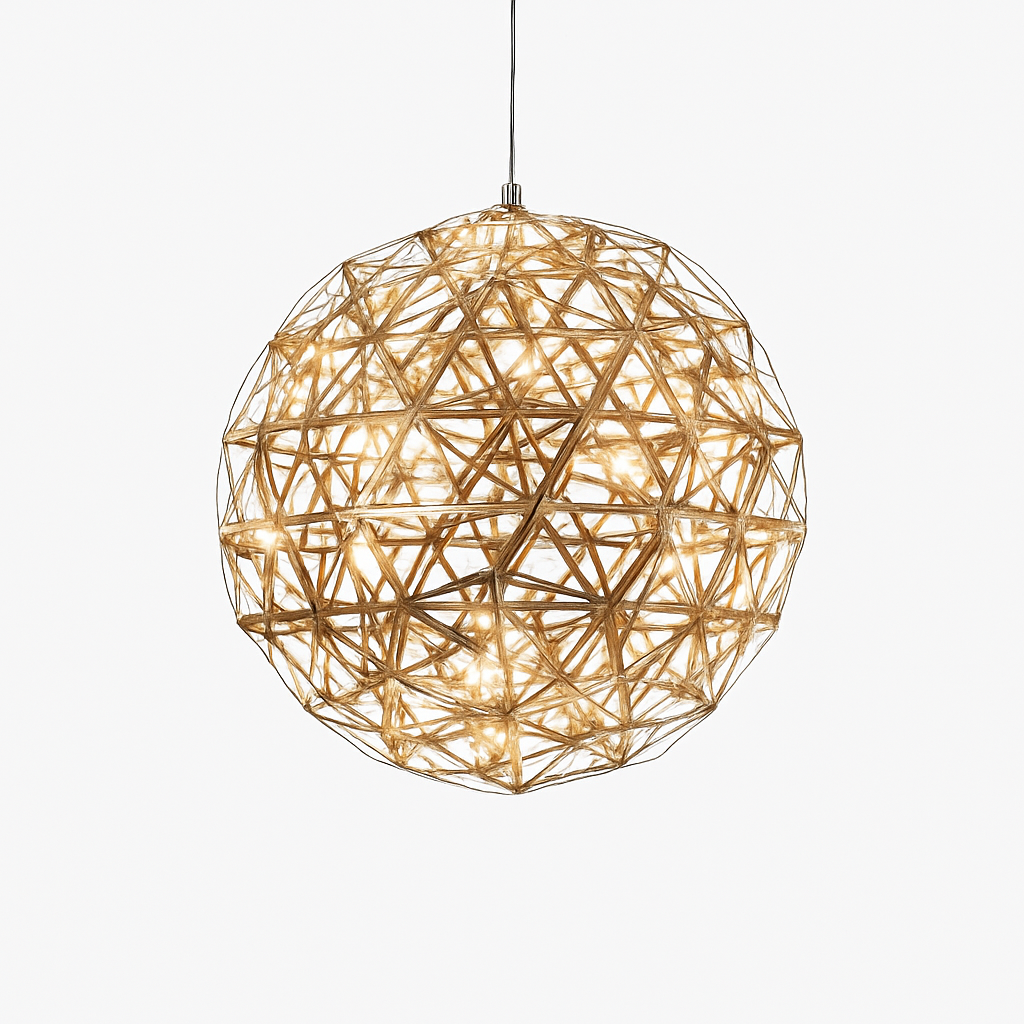 Lustre Sphère LED Design Acier Brossé