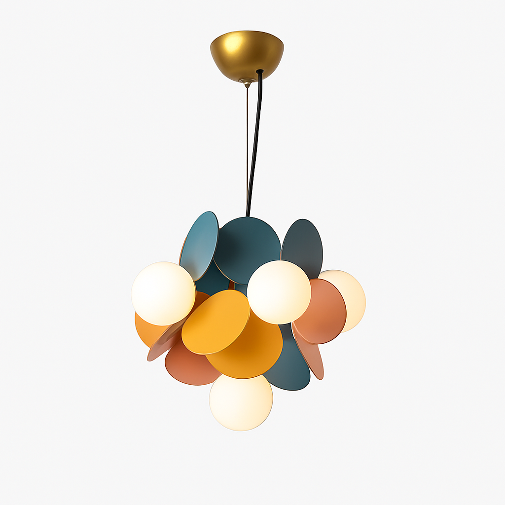 Lustre Moderne Kebya : Globes Colorés & Design Métal