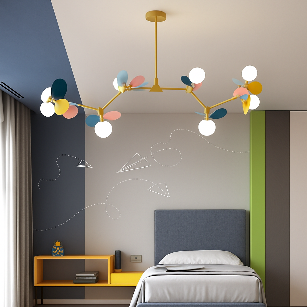 Lustre Moderne Kebya : Globes Colorés & Design Métal