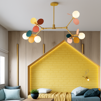 Lustre Moderne Kebya : Globes Colorés & Design Métal