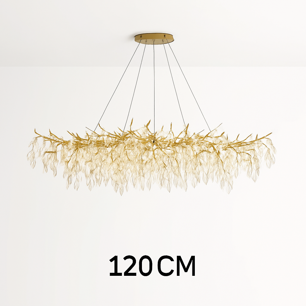 Lustre Cristal Doré Art Déco IWP