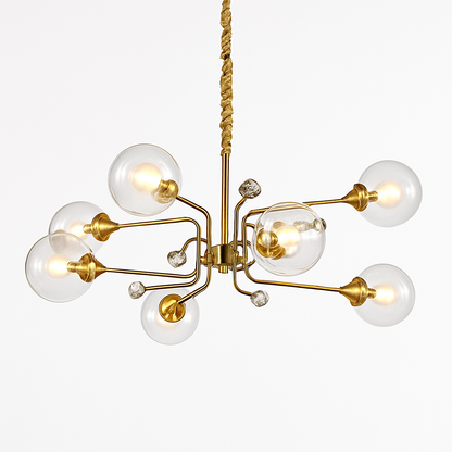 Lustre Moderne Verre Hauteur Réglable