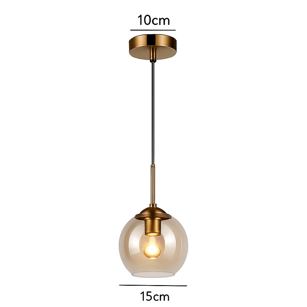 Lustre Moderne Verre Hauteur Réglable