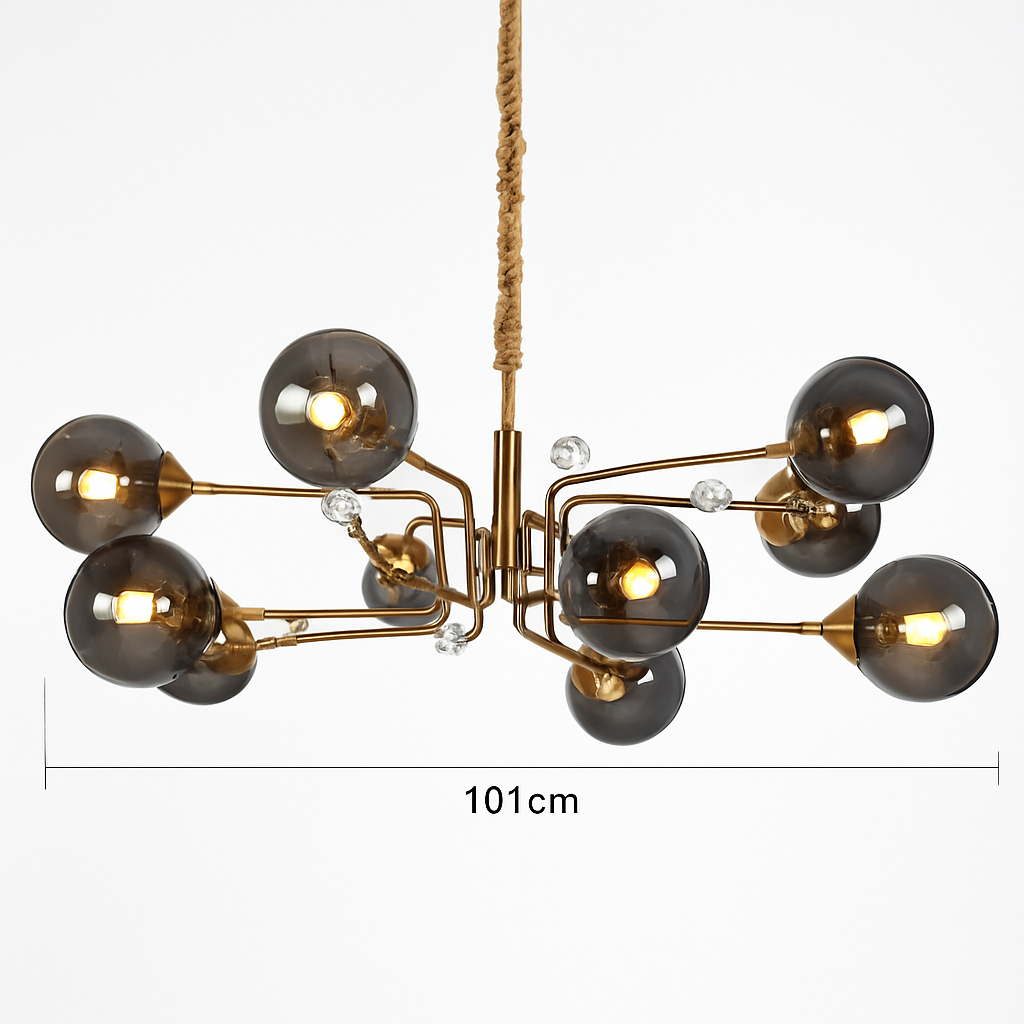 Lustre Moderne Verre Hauteur Réglable
