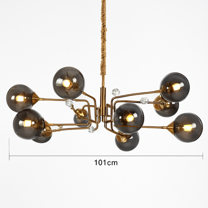 Lustre Moderne Verre Hauteur Réglable