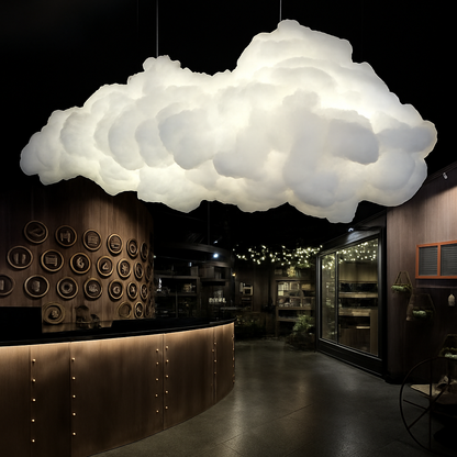 Lustre Nuage LED Moderne Suspendu en Soie