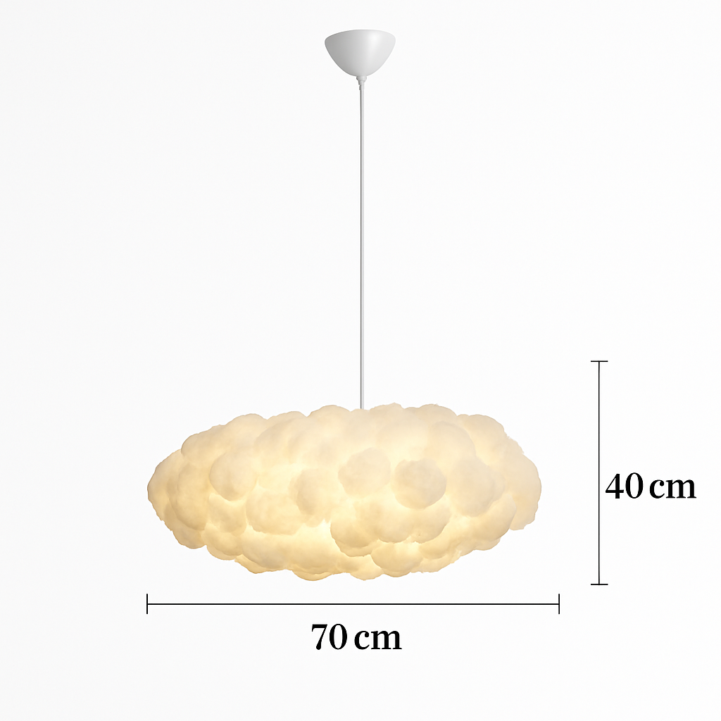 Lustre Nuage LED Moderne Suspendu en Soie