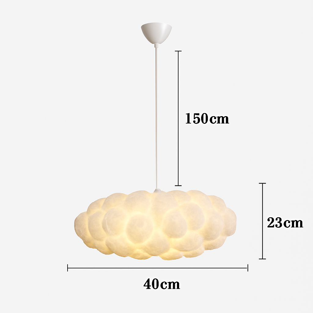 Lustre Nuage LED Moderne Suspendu en Soie