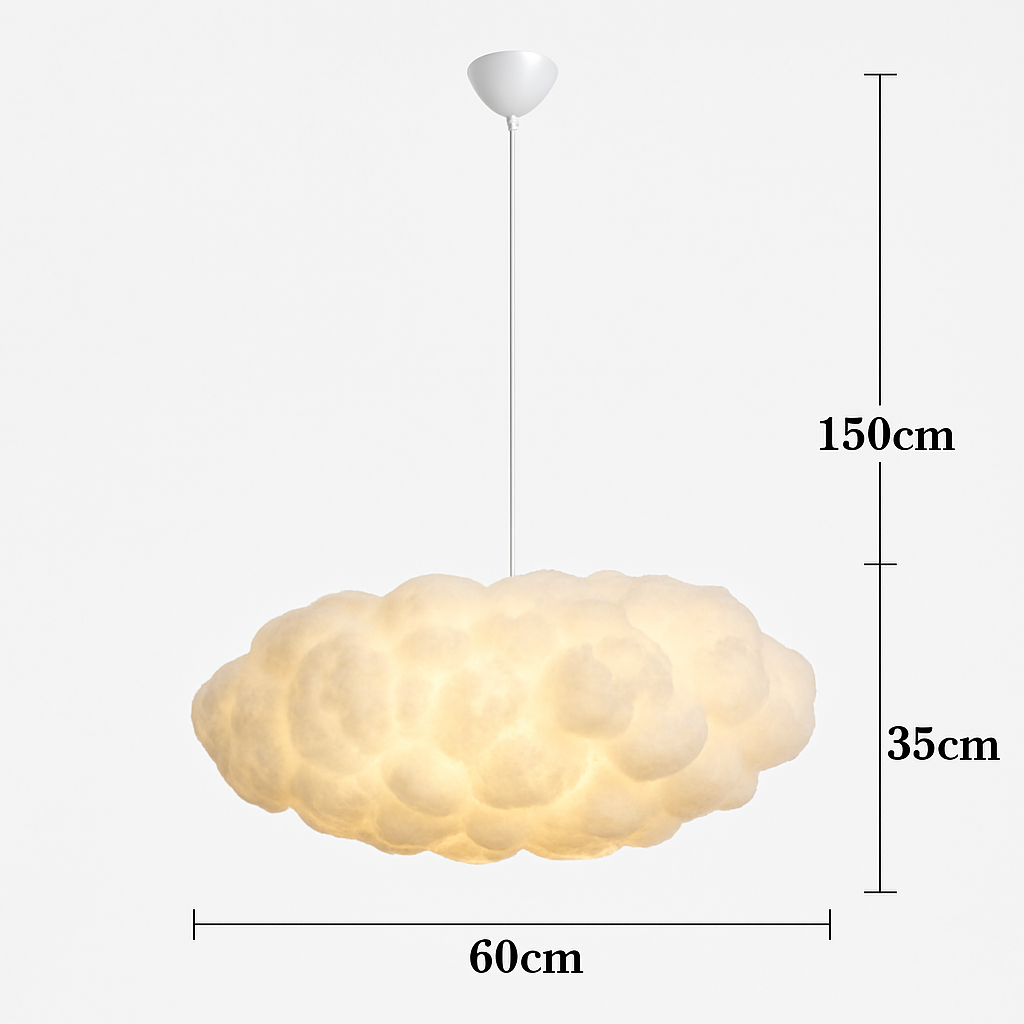 Lustre Nuage LED Moderne Suspendu en Soie