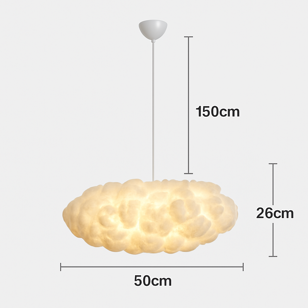 Lustre Nuage LED Moderne Suspendu en Soie