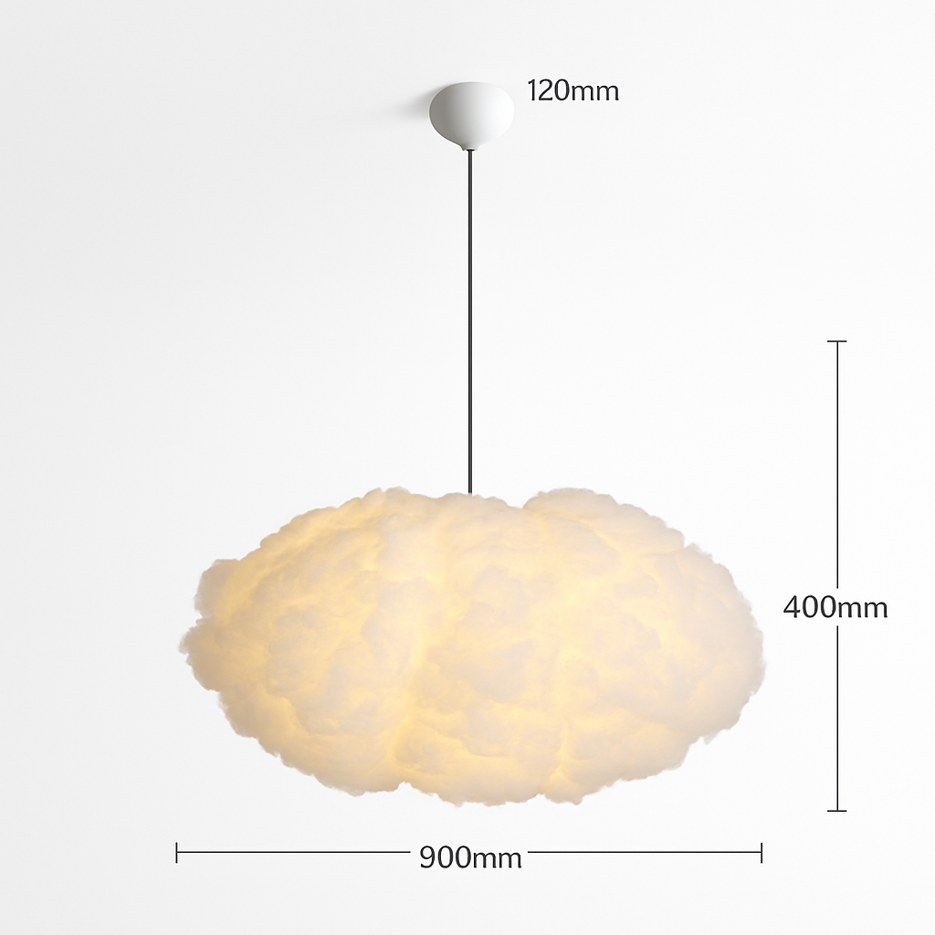 Lustre Nuage LED Moderne Suspendu en Soie