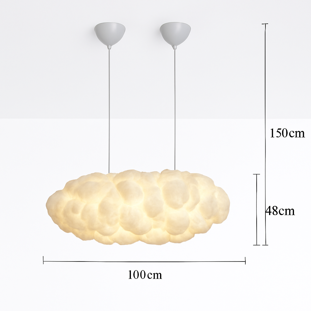 Lustre Nuage LED Moderne Suspendu en Soie