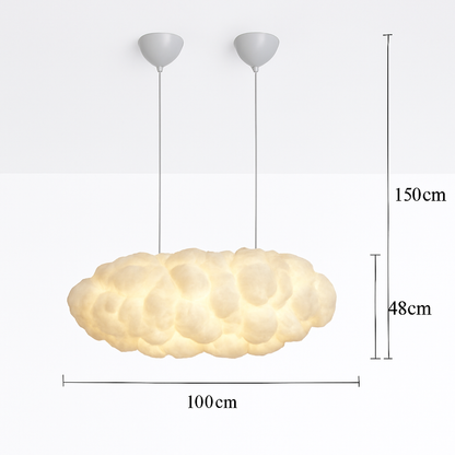 Lustre Nuage LED Moderne Suspendu en Soie