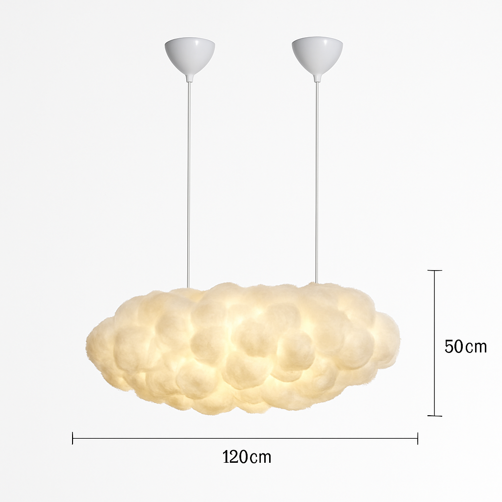 Lustre Nuage LED Moderne Suspendu en Soie