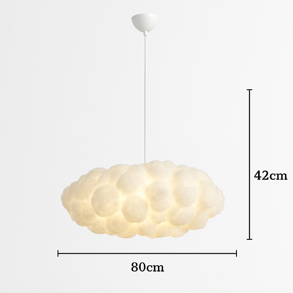 Lustre Nuage LED Moderne Suspendu en Soie