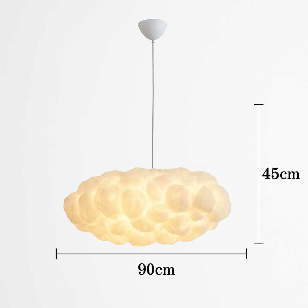 Lustre Nuage LED Moderne Suspendu en Soie