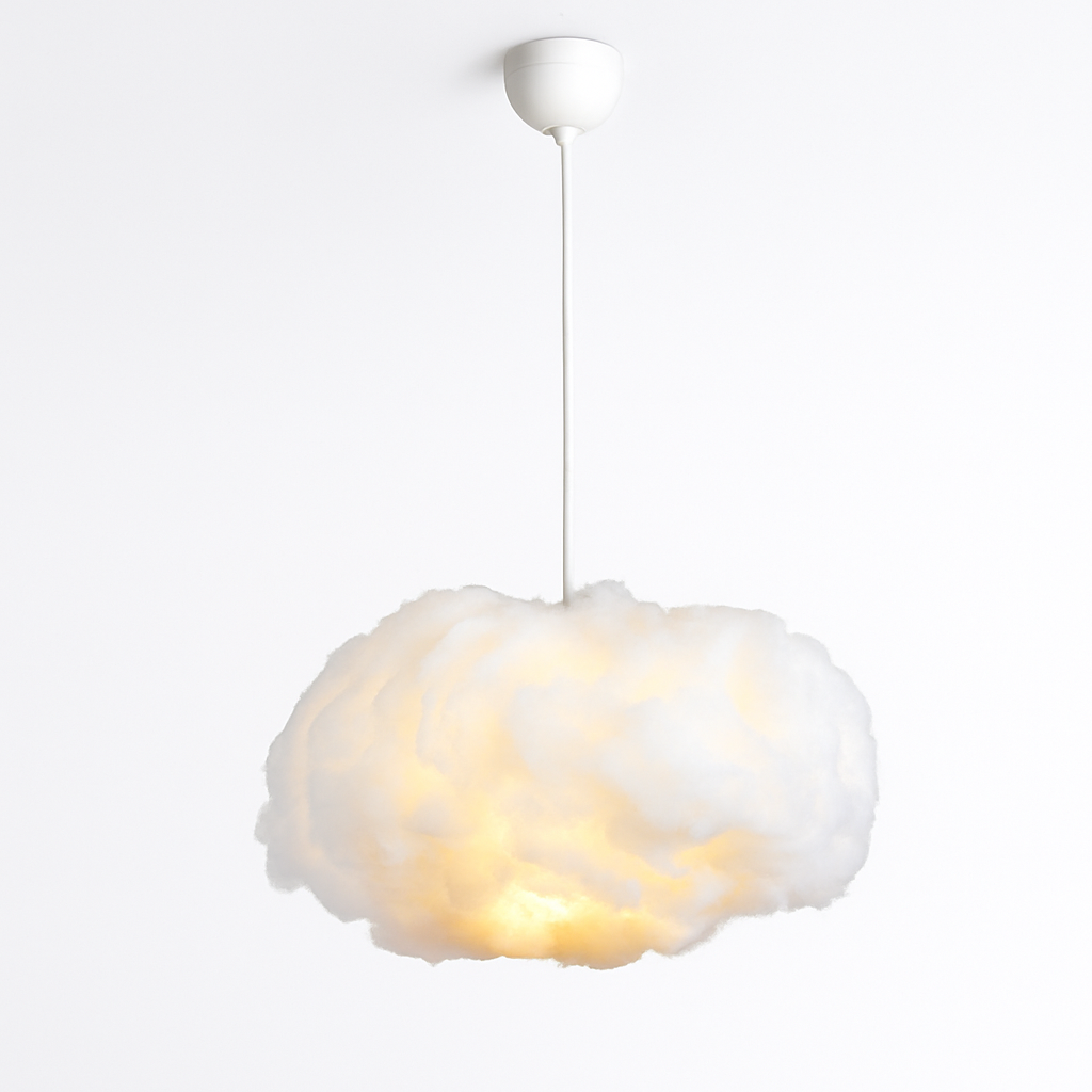 Lustre Nuage LED Moderne Suspendu en Soie