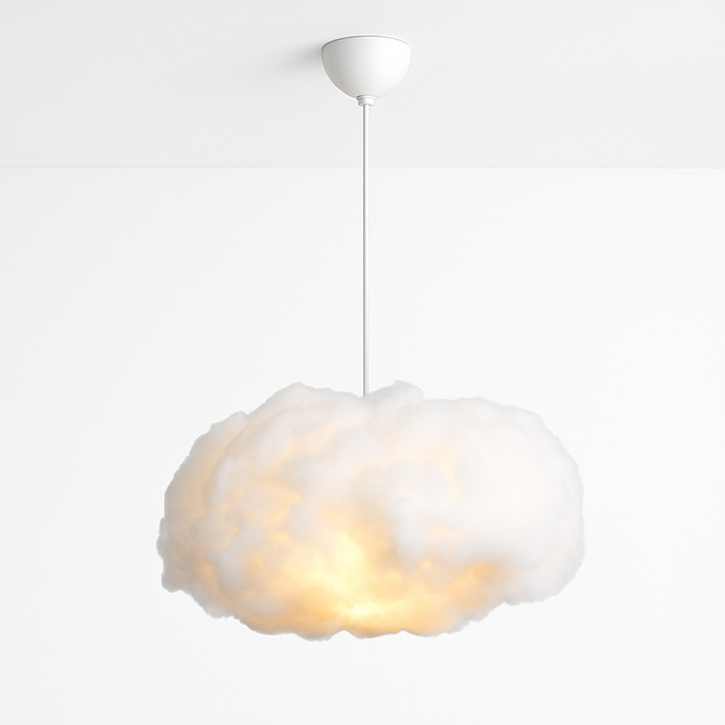 Lustre Nuage LED Moderne Suspendu en Soie
