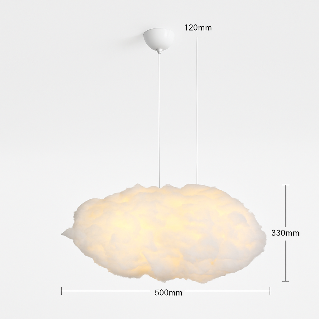 Lustre Nuage LED Moderne Suspendu en Soie