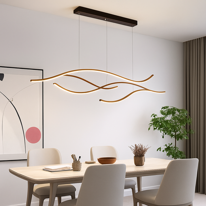 Lustre LED Moderne Minimaliste Noir ou Doré