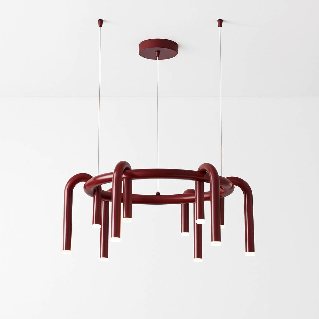Lustre Rouge U Scandinave Moderne LED