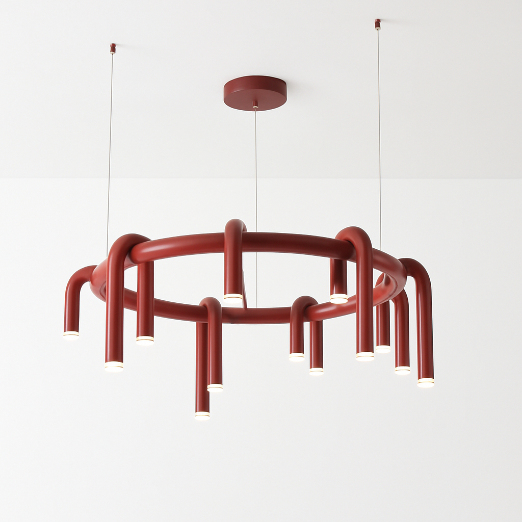 Lustre Rouge U Scandinave Moderne LED