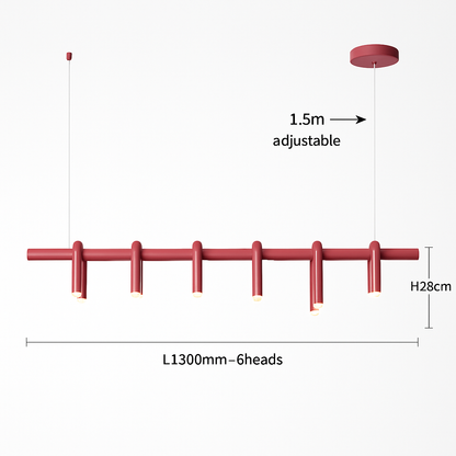 Lustre Rouge U Scandinave Moderne LED