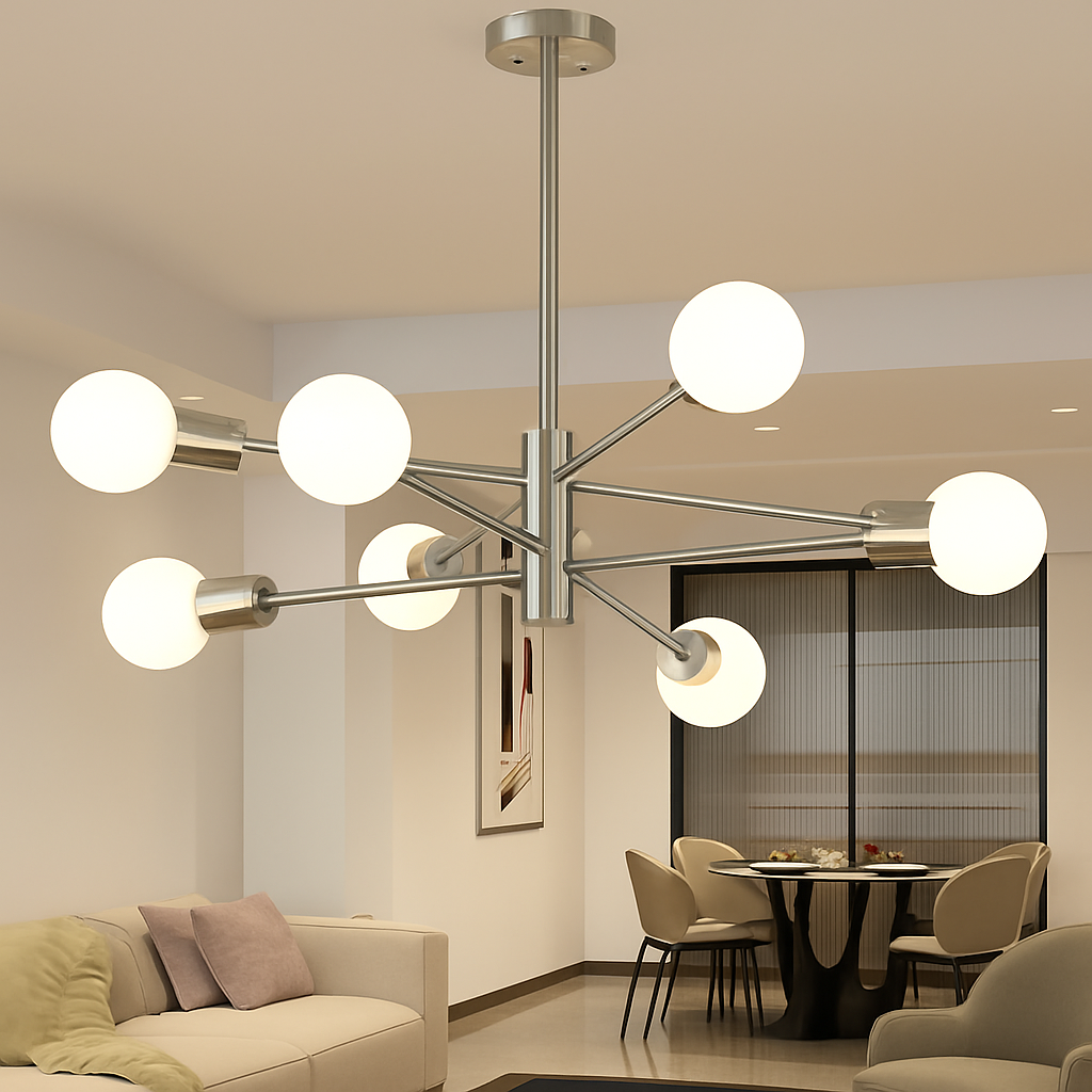 Lustre Spoutnik Moderne Noir Métal - STOEX