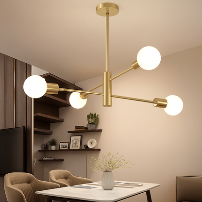 Lustre Spoutnik Moderne Noir Métal - STOEX