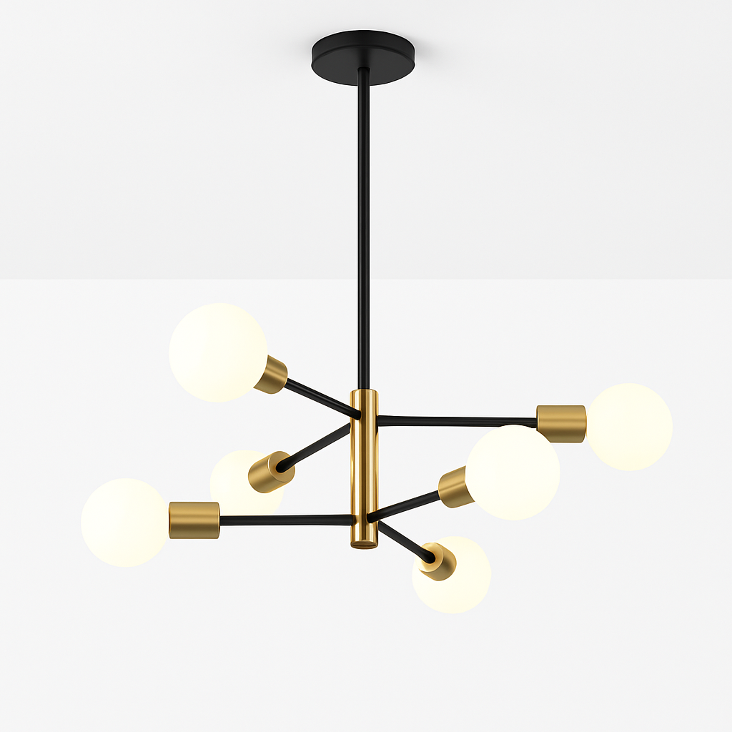 Lustre Spoutnik Moderne Noir Métal - STOEX