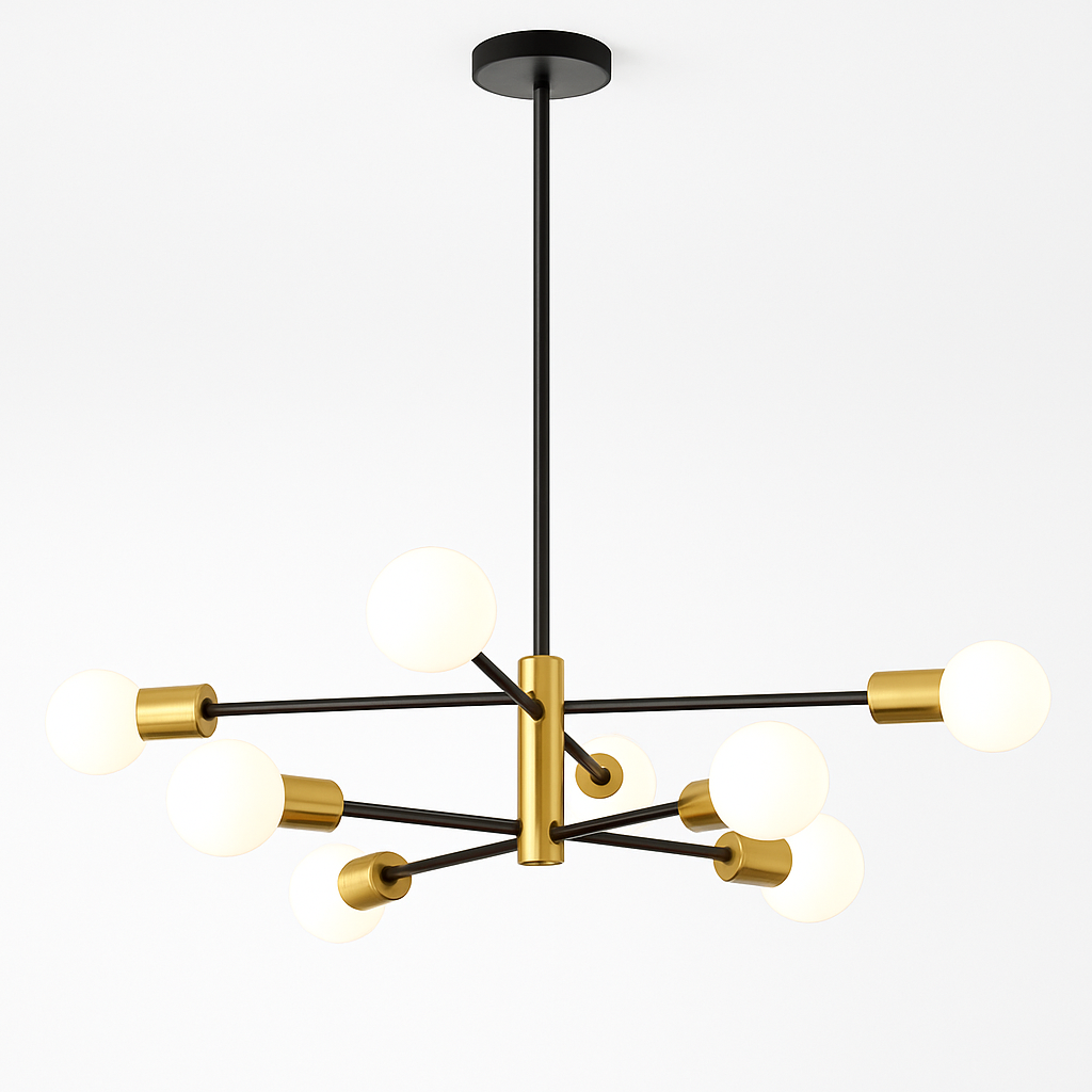 Lustre Spoutnik Moderne Noir Métal - STOEX