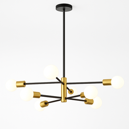 Lustre Spoutnik Moderne Noir Métal - STOEX