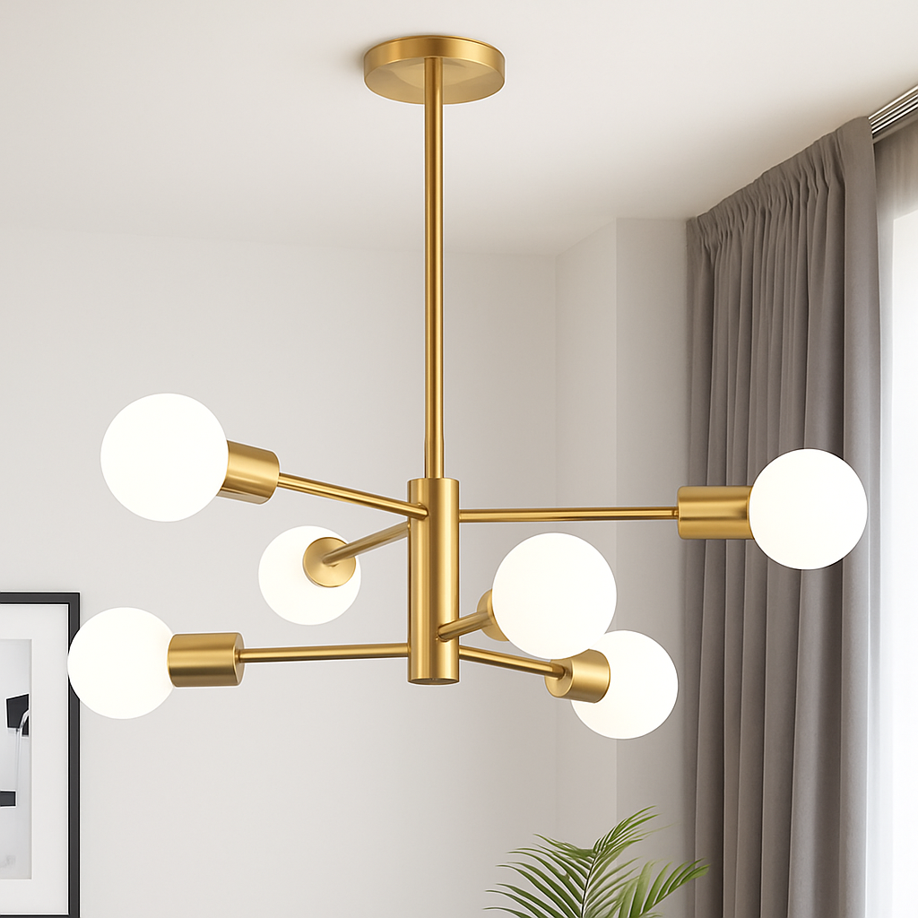 Lustre Spoutnik Moderne Noir Métal - STOEX