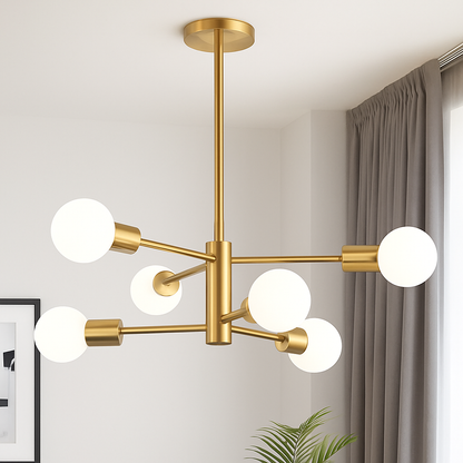 Lustre Spoutnik Moderne Noir Métal - STOEX