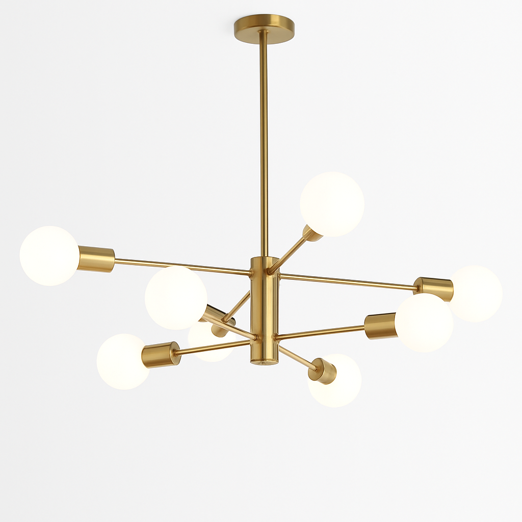 Lustre Spoutnik Moderne Noir Métal - STOEX