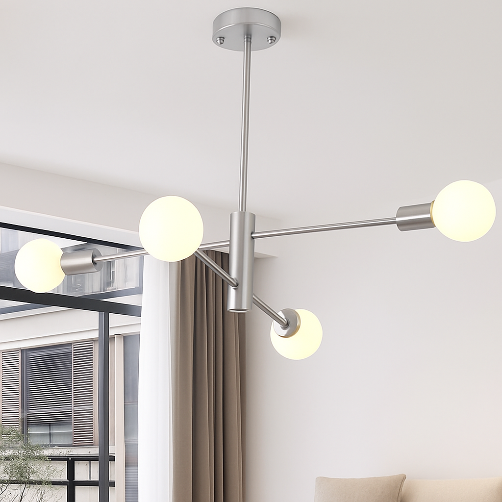 Lustre Spoutnik Moderne Noir Métal - STOEX