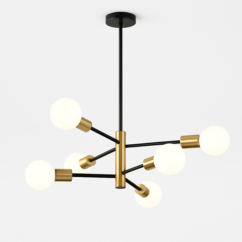 Lustre Spoutnik Moderne Noir Métal - STOEX