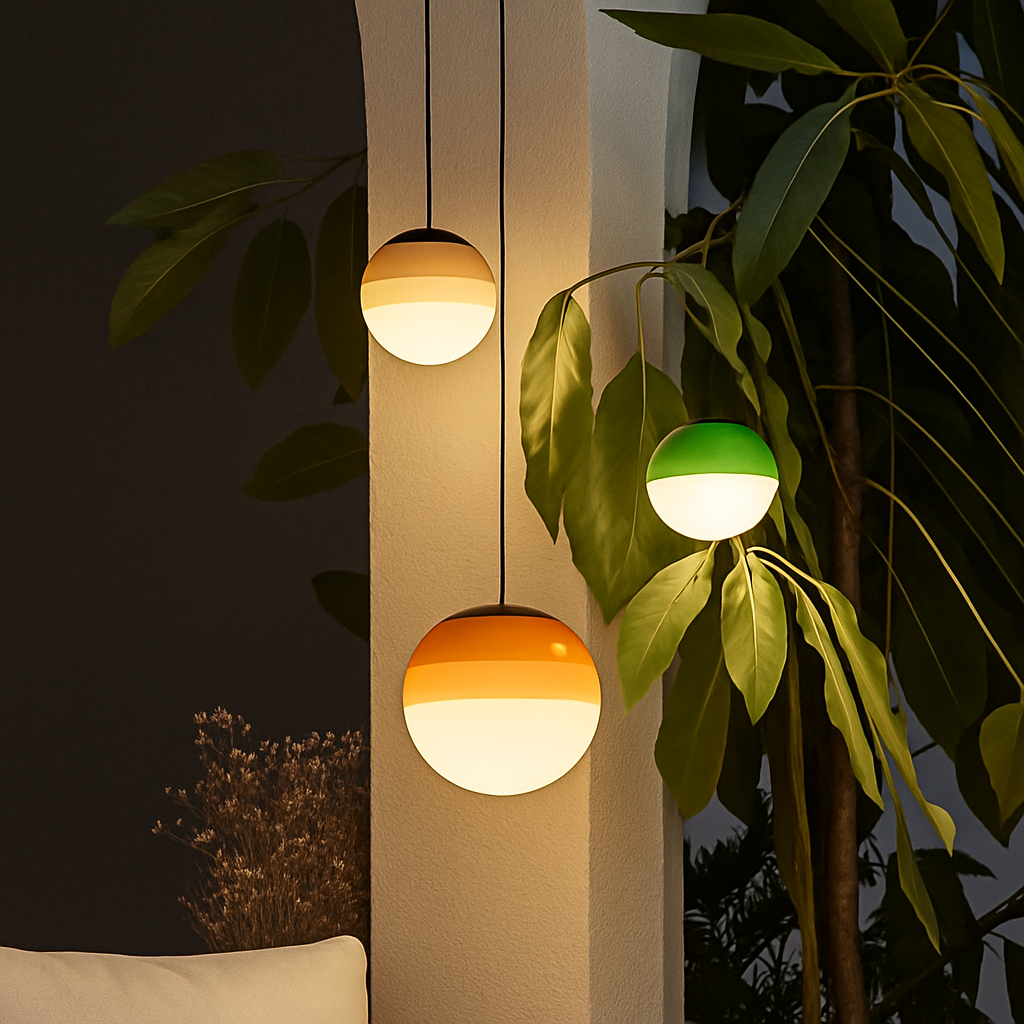 Lustre LED Verre Dégradé Style Nordique