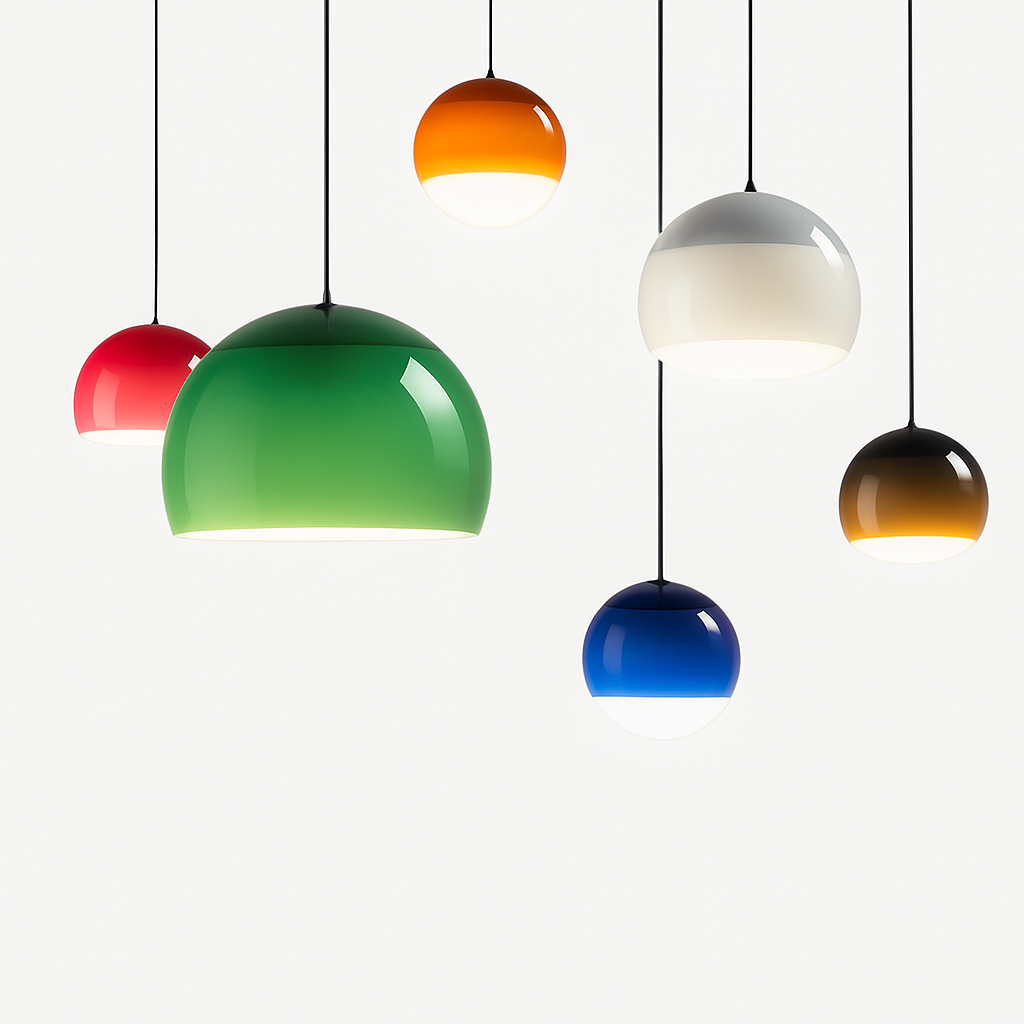 Lustre LED Verre Dégradé Style Nordique