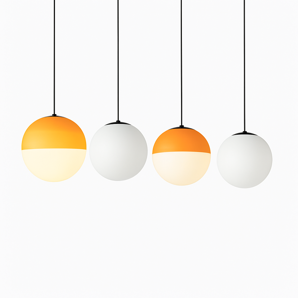 Lustre LED Verre Dégradé Style Nordique