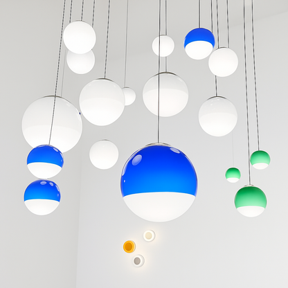 Lustre LED Verre Dégradé Style Nordique